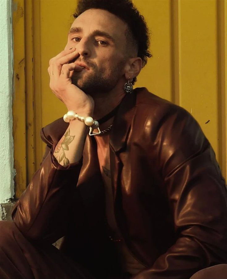 Retrato de Pablo Malvin con campera de cuero